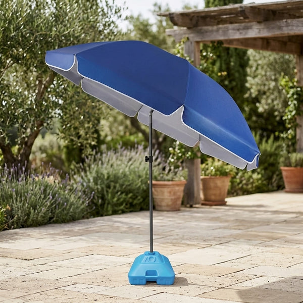 Outdoor Large Manual Beach Umbrella Glass Fiber Ribs