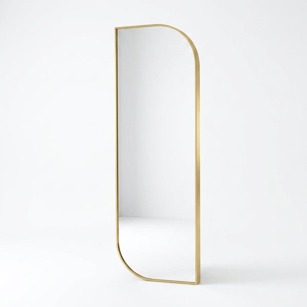 Stainless Steel Frame Willow Leaf Wall Mirror