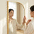 Stainless Steel Frame Willow Leaf Wall Mirror