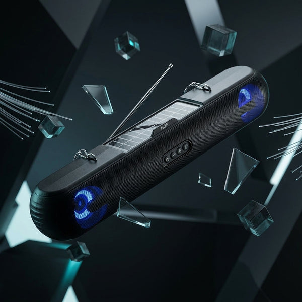 HIFI Wireless Sound Bar with Solar Charging & Wired technology link