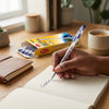 Transparent Semi-Gel Ink Pens (Blue, 0.1) 12 pcs