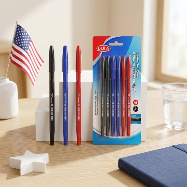 6 in 1 Semi Gel Pen Pack