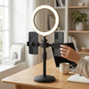 6 Inch LED Selfie Ring Light with Dual Phone Stand
