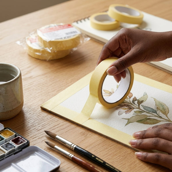 Beige Masking Textured Paper Tape 15mm × 10m