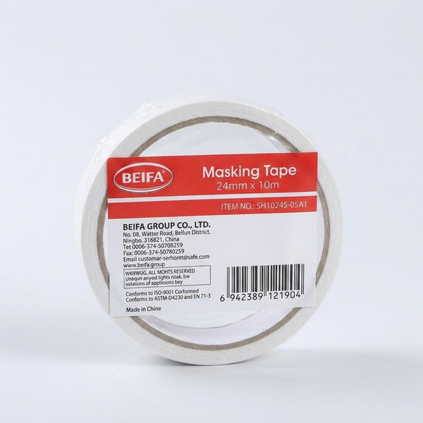 White Masking Off-White Textured Paper Tape 24mm × 10m