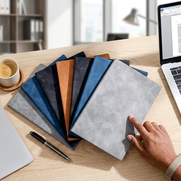 Compact PU Leather Notebook – A6 Size, 80 Lined Pages