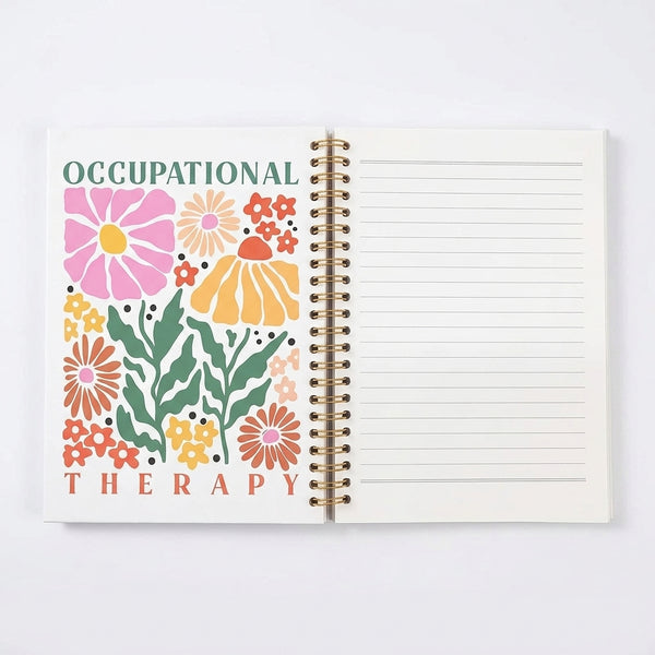 Floral-Themed Spiral Notebook