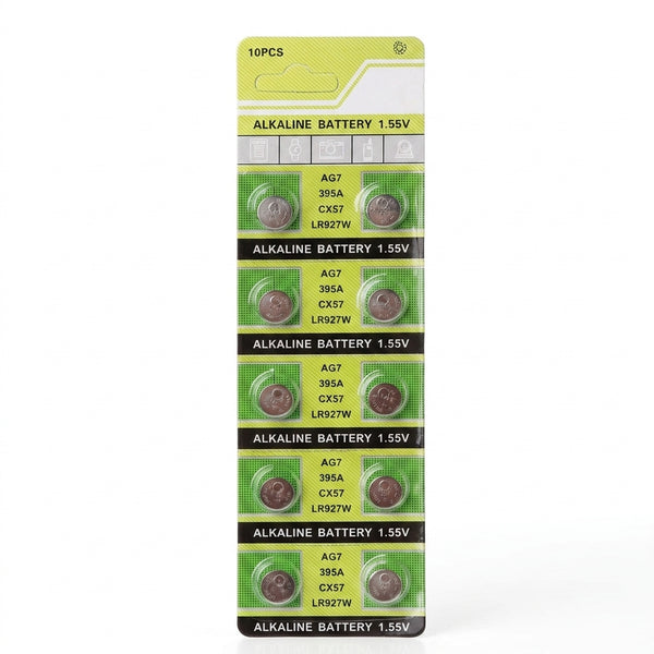 10pc AG7 1.55v Alkaline Batteries
