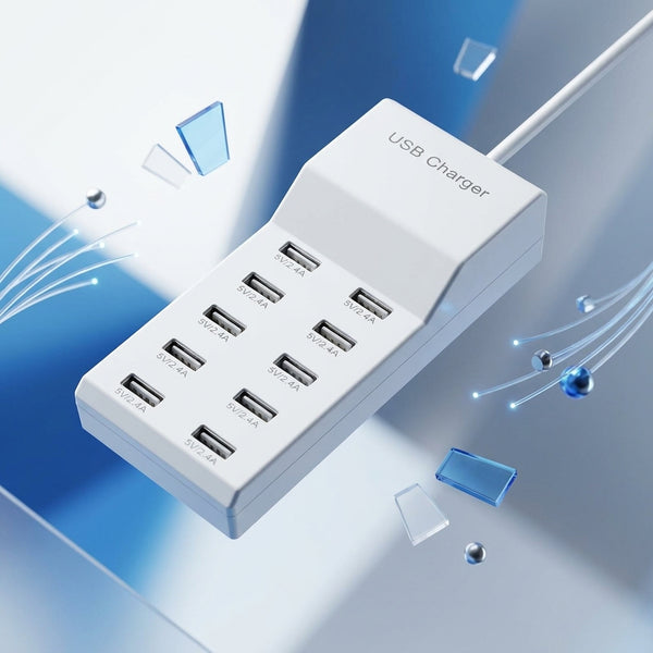 10-Port USB Charger Desktop Charging Station