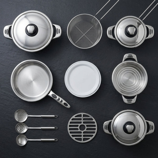 21 Piece High Quality Stainless Steel Cookware Set