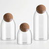 3 Piece Glass Jars with Airtight Ball Cork Lid