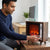 Retro Tv Design Light Flame Electronic Fireplace