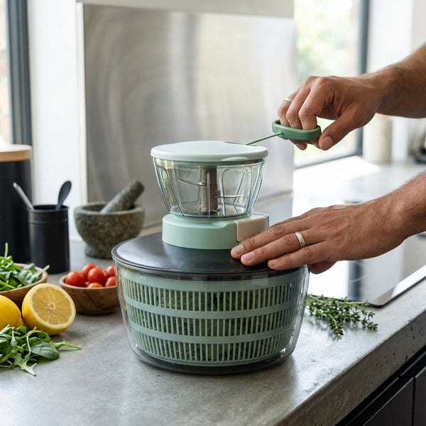 Manual Salad Spinner with Vegetable Chopper