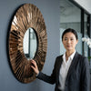 Round Decorative Sunburst Wall Mirror