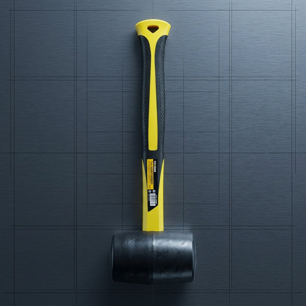 Heavy Duty Rubber Mallet with Fiberglass Handle