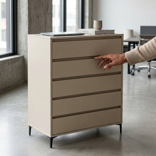 5 Drawer Office Filing Cabinet Storage Unit