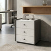 Modern 3 Drawer Bedside Cabinet Grey & White