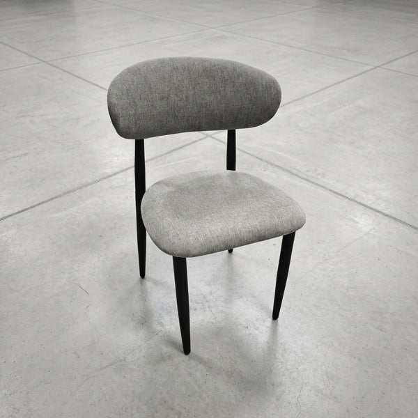 Modern Upholstered Dining Chair with Black Legs