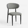 Modern Upholstered Dining Chair with Black Legs
