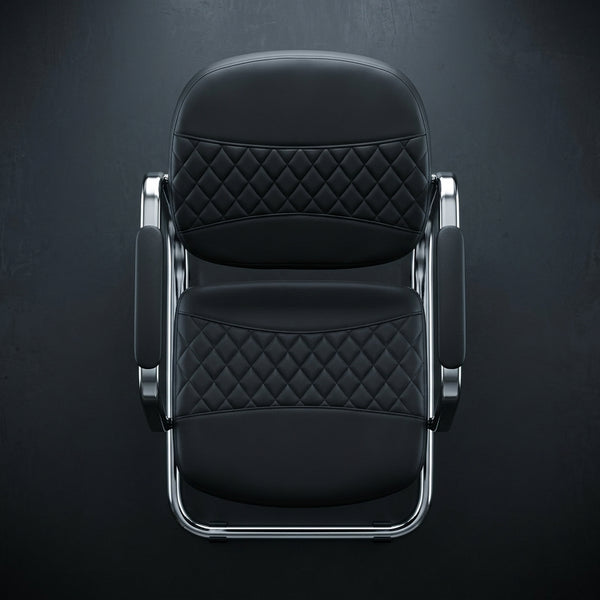 Black Quilted Visitor Office Chair