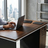 Office Desk with Lockable Drawer and Storage Cabinet