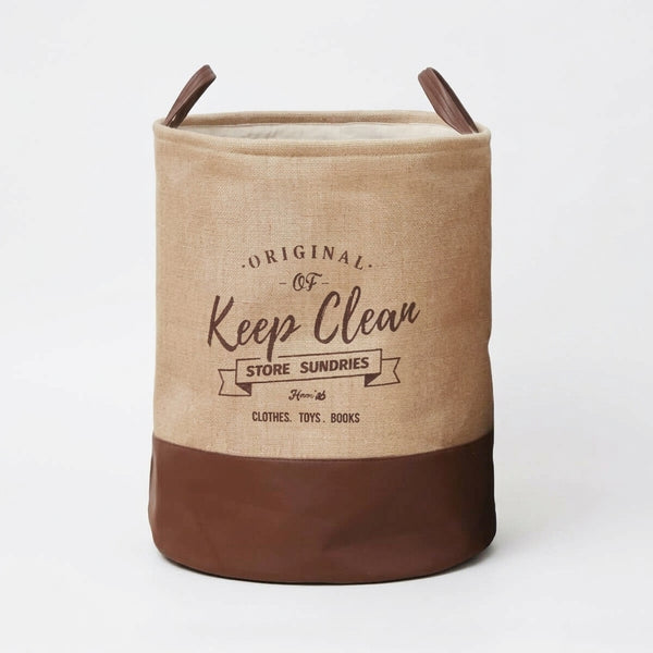 Cylindrical Laundry Basket Storage Bin