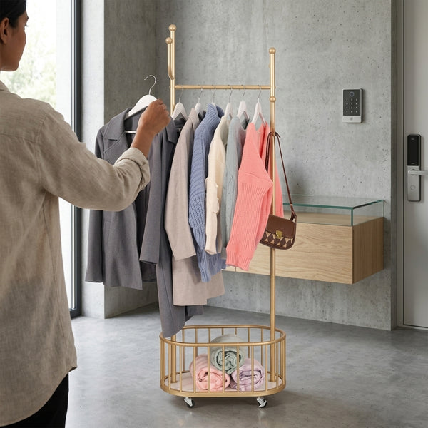 Nordic Clothes Rack with Wheels