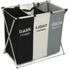 3 Compartment Laundry Hamper Collapsible Aluminium Basket