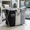3 Compartment Laundry Hamper Collapsible Aluminium Basket