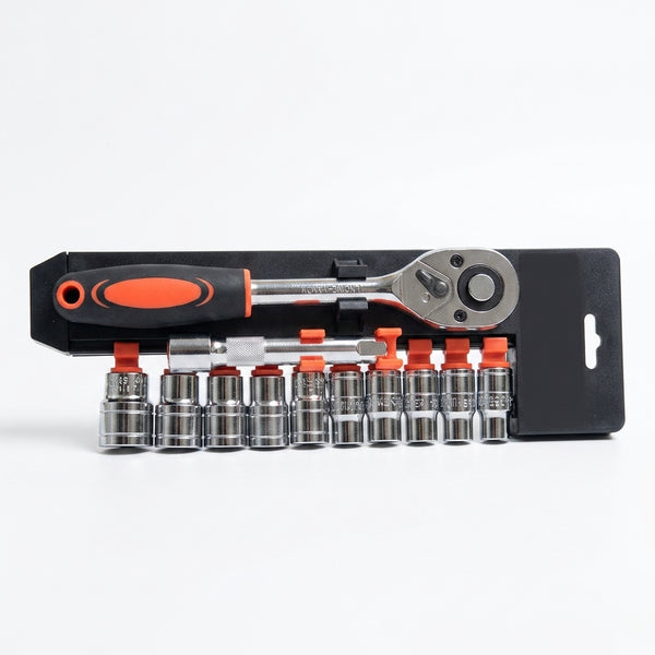 12 Piece Ratchet Socket Set 3/8"