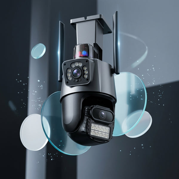 Smart Wireless Wifi Cctv Camera Dual Lens Indoor & Outdoor Security Camera