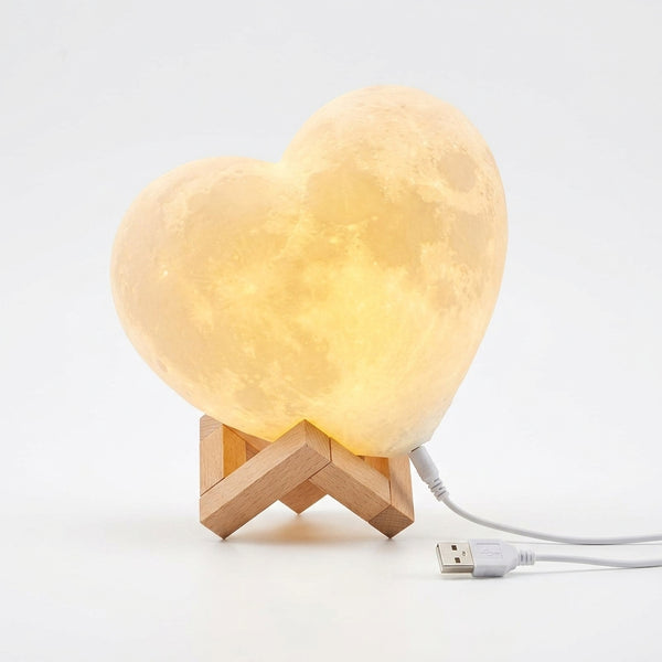 3D Heart Moon Lamp 20CM
