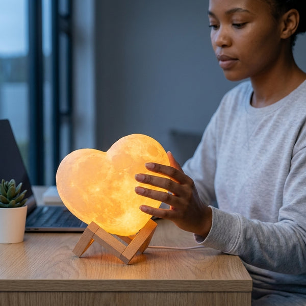 3D Heart Moon Lamp 20CM
