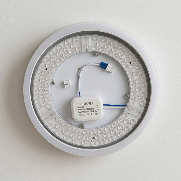 96W Magnetic Ceiling Light LED Chip 34cm showing LED driver and mounting design on a circular base.
