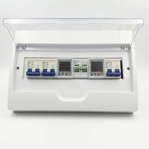 63A AC Inverter Power Box with Surge Protection for managing AC electrical connections.
