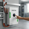 51.2V 280Ah LiFePO4 Lithium Battery mounted on a wall with control panel.