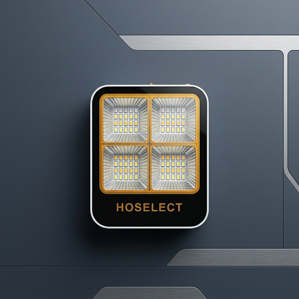 Portable Quad-Panel LED Solar Work Light showcasing its four-panel design for versatile illumination.