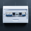 Electrical Distribution Box with Circuit Breakers showcasing multiple components in a compact enclosure.