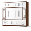 Large Modern Wardrobe with Mirrors featuring multiple storage sections and a sleek design with mirrored panels.