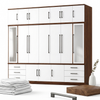 Large Modern Wardrobe with Mirrors featuring multiple storage options and sleek design.