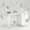 Smart Office Desk Pedestal Power Outlets Lock Drawer with storage, power outlets, and cable management features.