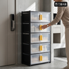 6 Layer Double Door Shoe Storage Cabinet displayed in modern space, showcasing its functional design and organization features.
