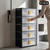 6 Layer Double Door Shoe Storage Cabinet displayed in modern space, showcasing its functional design and organization features.
