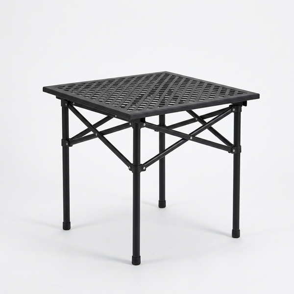 Folding Outdoor Table with Cross-Brace Frame featuring a textured surface and sturdy foldable design.