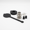 Metal Return Valve Assembly components including valve body, caps, and accessories for mechanical applications.