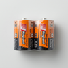 D-Size 1.5V Carbon Batteries 2 Pack with packaging showing extra heavy duty specifications.