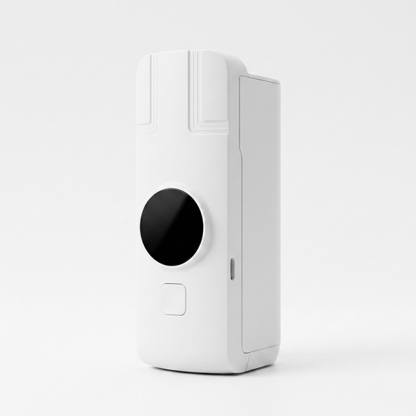 Portable Bottle Warmer in sleek white design, ideal for warming liquids conveniently and efficiently.