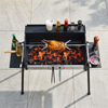 Grill BBQ with Adjustable Folding Storage Shelf