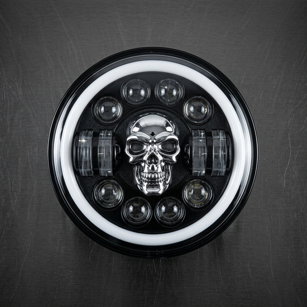 Skeleton LED Light featuring a skull design in the center with multiple light elements around it.