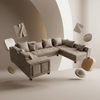 Modern Modular Corner Sofa Set in a stylish interior setting with plush cushions and modular design.